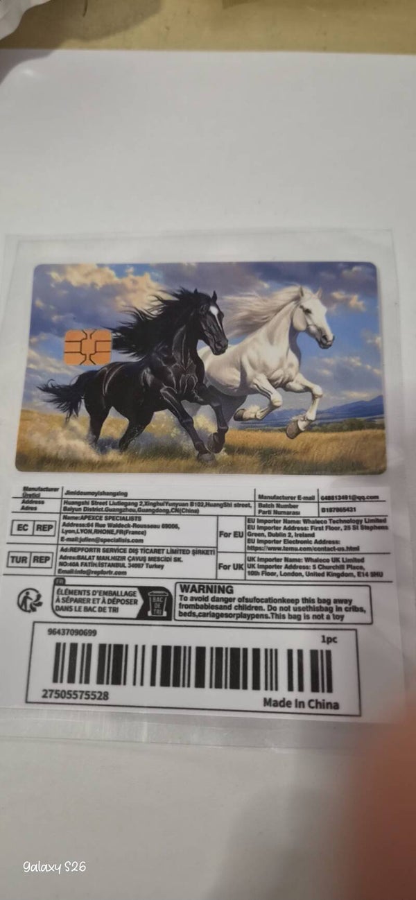 Bank card sticker