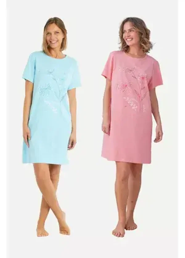 Lot de 2 chemises de nuit coton