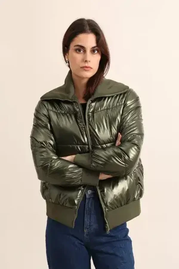 Blouson matelassé réversible col dauphin