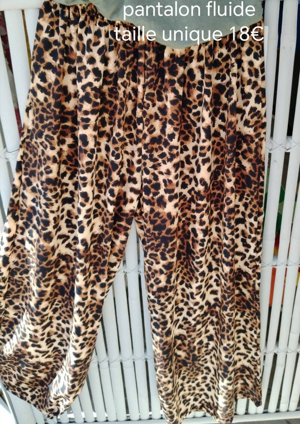 Pantalon léopard grande taille