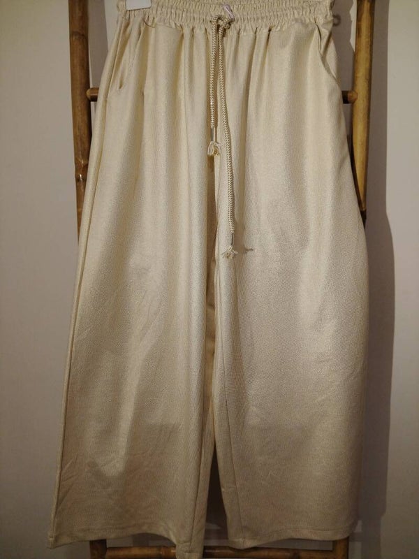 Pantalon large doré