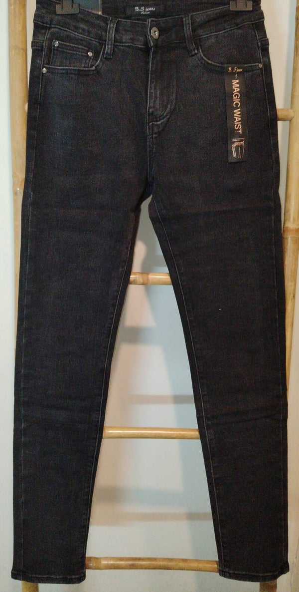 Jean skinny gris foncé magic waist