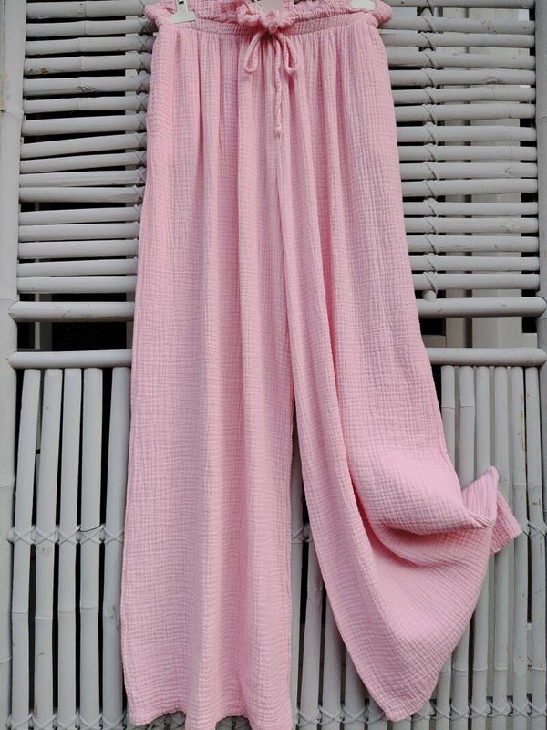 Pantalon fluide gaz de coton
