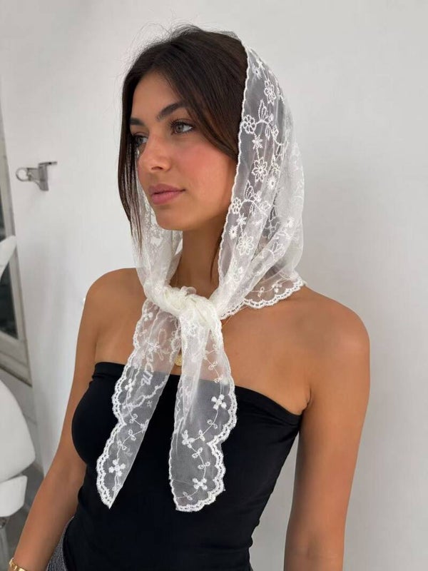 Foulard dentelle