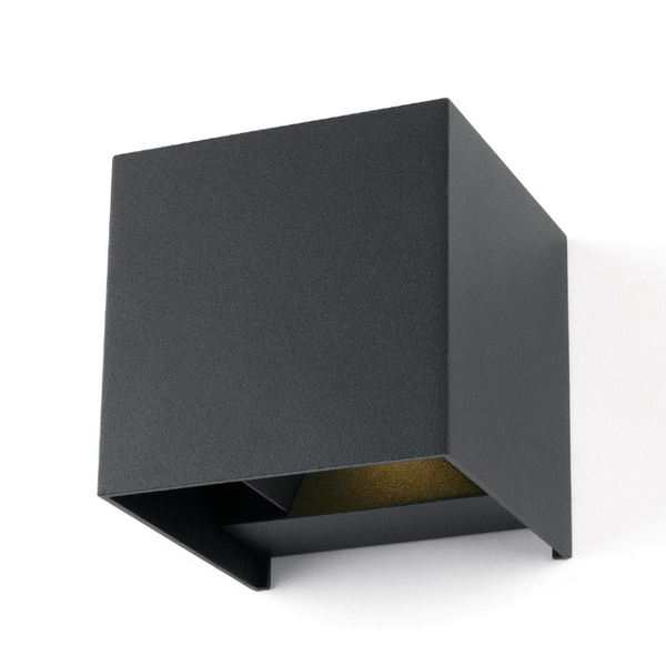 LED CUBE | THEBE | 2X3W | PVC | GRIJS