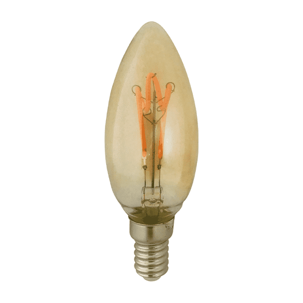 LED FILAMENT E14 KAARS DIMBAAR AMBER 4W