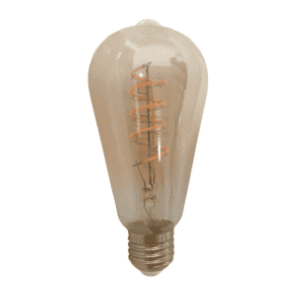 LED FILAMENT E27 EDISON DIMBAAR AMBER 6W