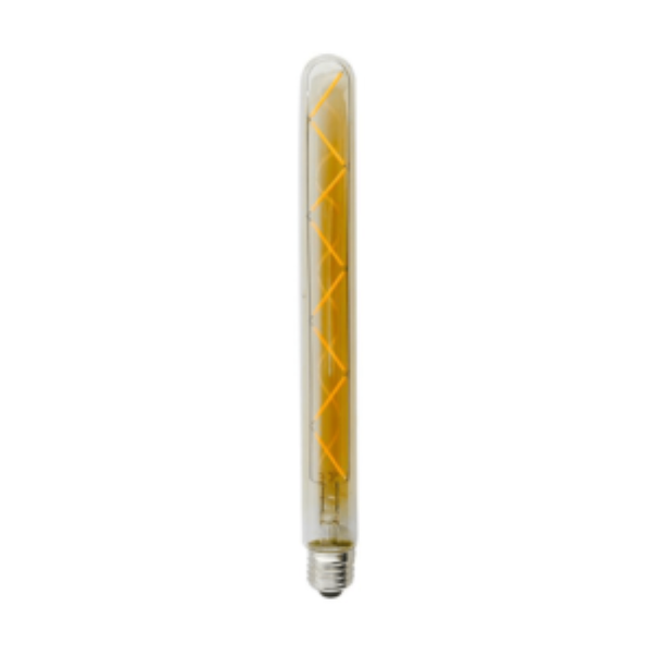 LED FILAMENT E27 TUBE 300mm DIMBAAR AMBER 4W