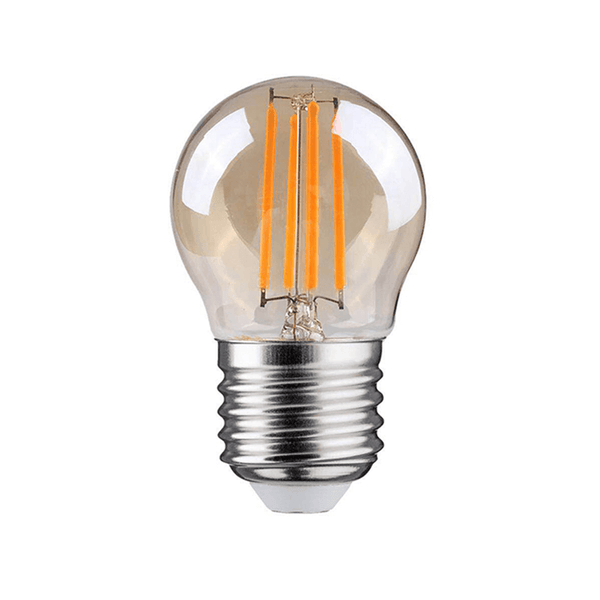 LED FILAMENT E27 KOGEL DIMBAAR AMBER GLAS 4W
