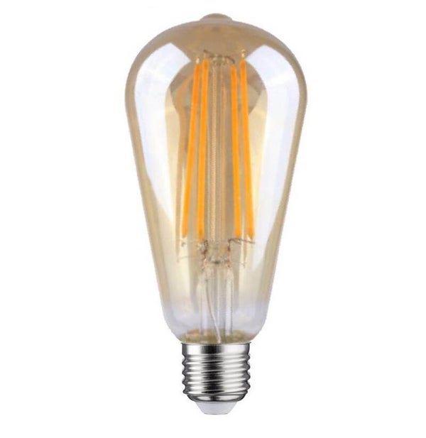 LED FILAMENT E27 EDISON DIMBAAR AMBER GLAS 6.5W