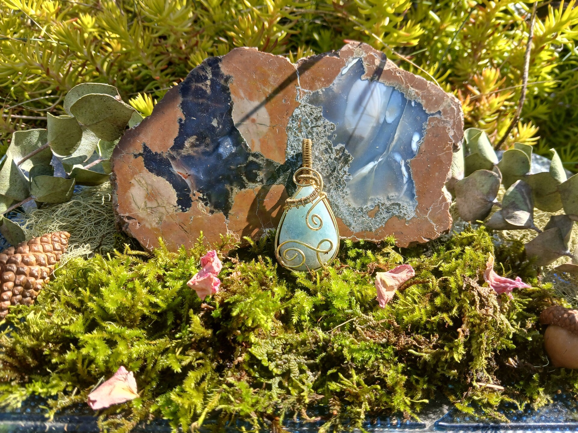 Water Drop Aquamarine Pendant