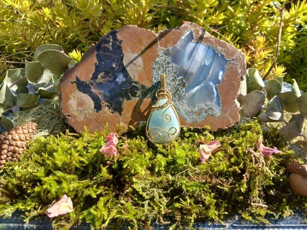 Water Drop Aquamarine Pendant