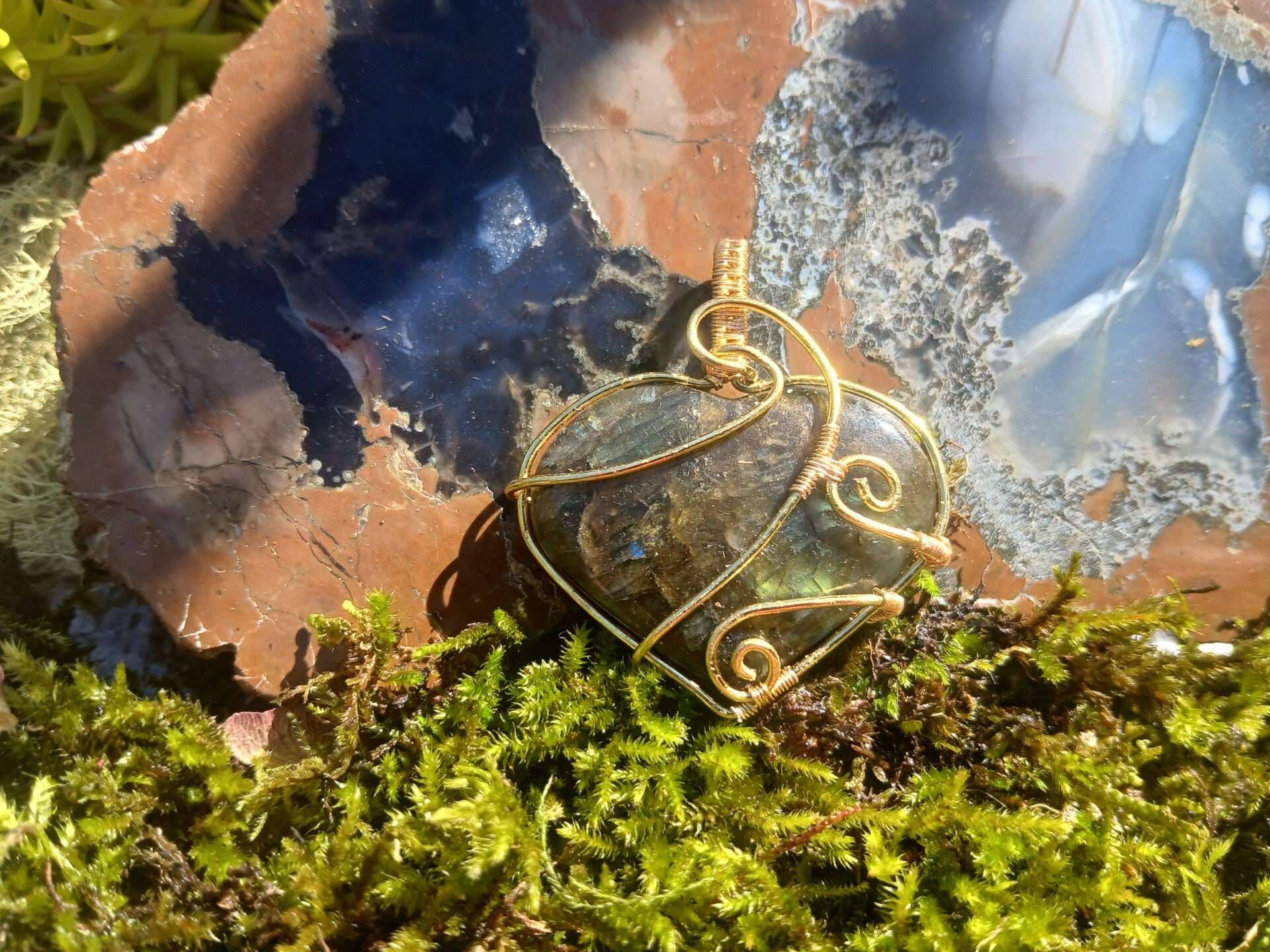 Heart Labradorite Pendant