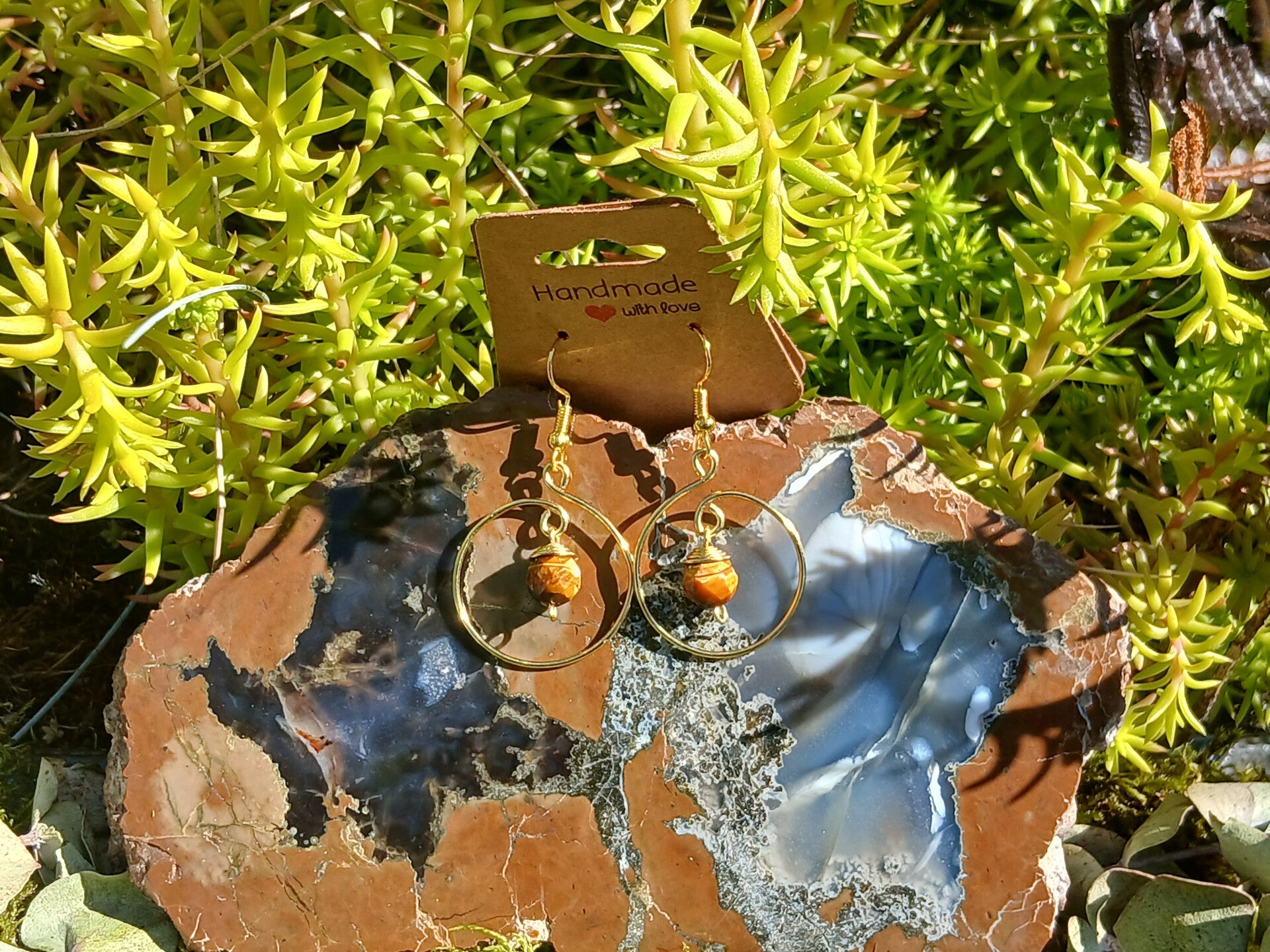 Tigers Eye Swirl Earrings