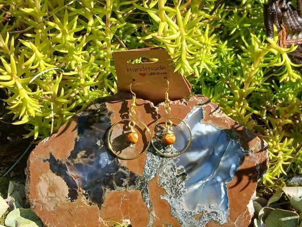Tigers Eye Swirl Earrings