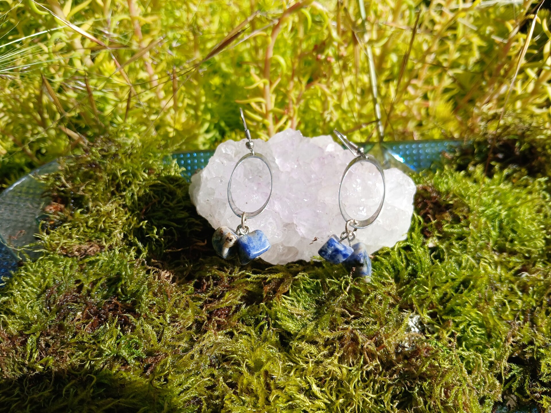 Oval Sodalite Earrings