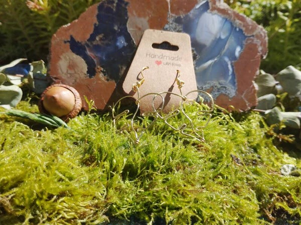 Wire Monstera Earrings