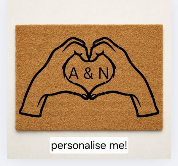Personalised love heart hands