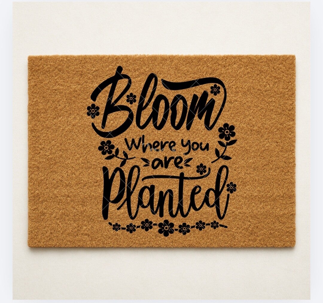 Bloom coir doormat