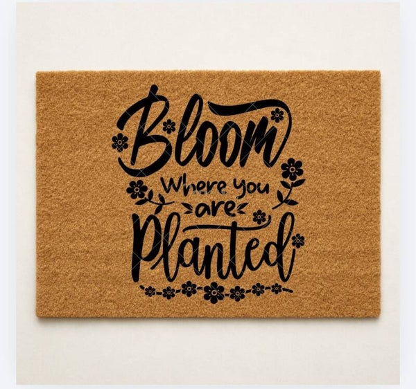 Bloom coir doormat