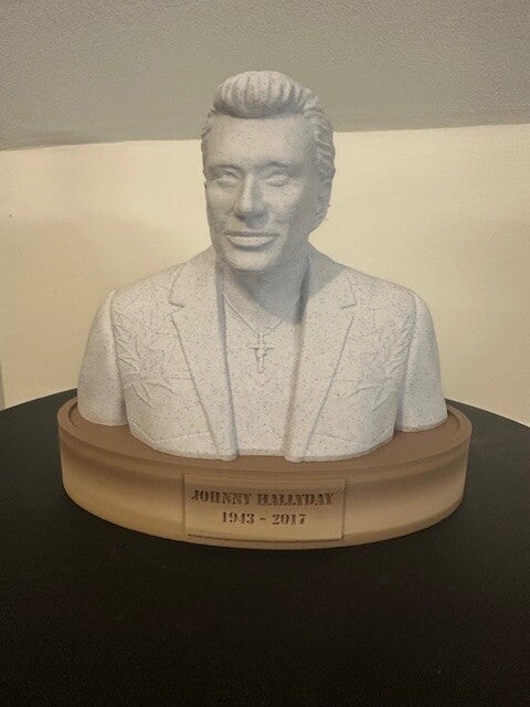 buste mémorial Johnny Hallyday