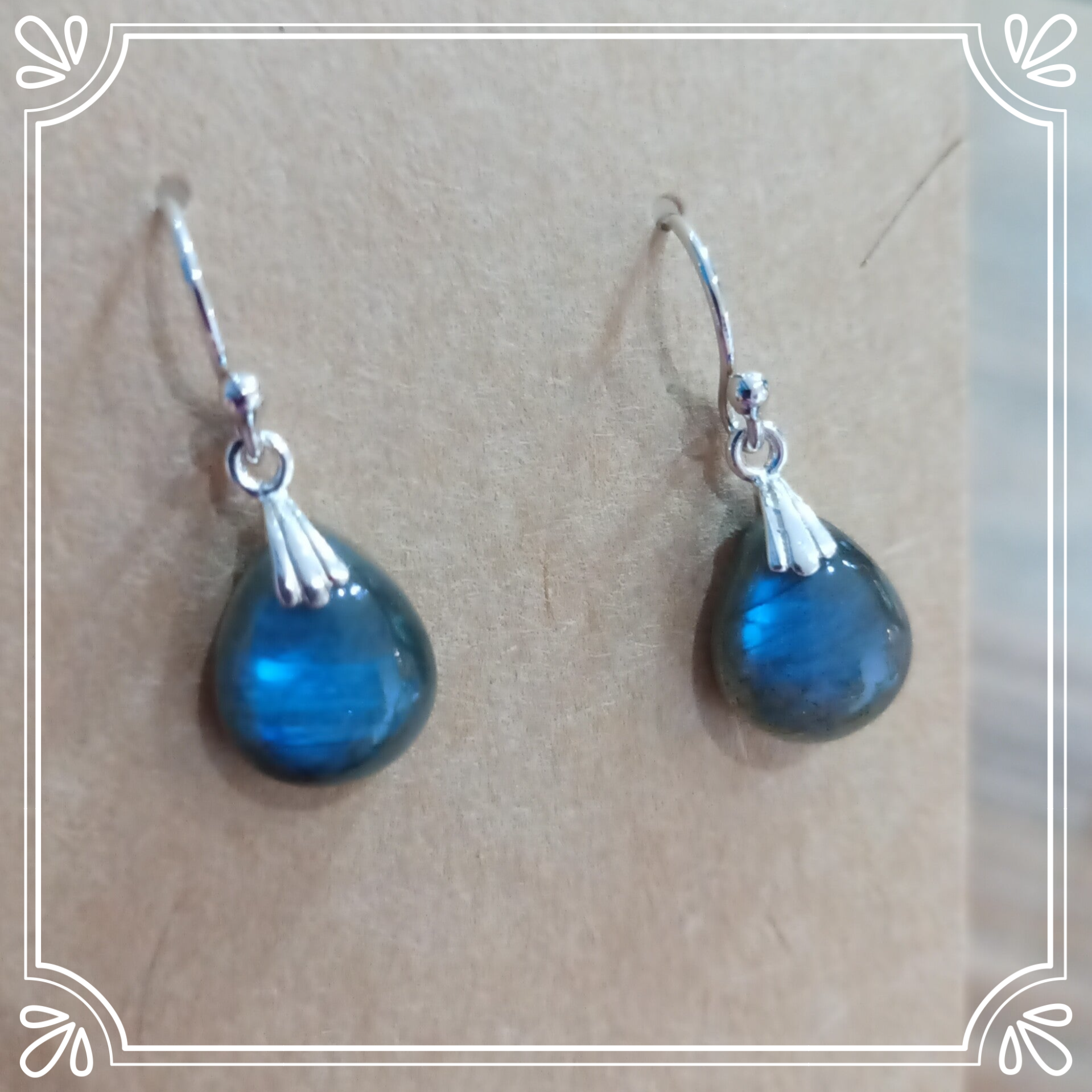 Boucles d'oreilles Labradorite & Argent