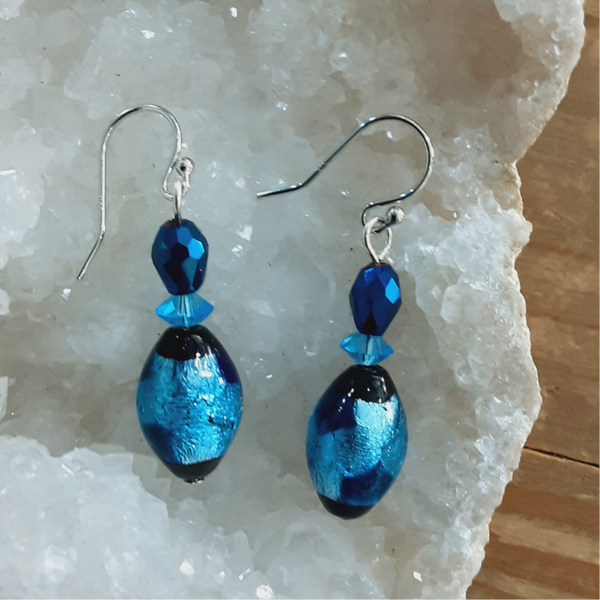 Boucles d'oreilles "Diana" en Murano & Cristal