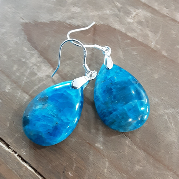 Boucles d'oreilles Apatite & Argent