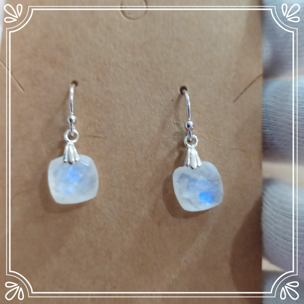 Boucles d'oreilles Pierre de Lune & Argent