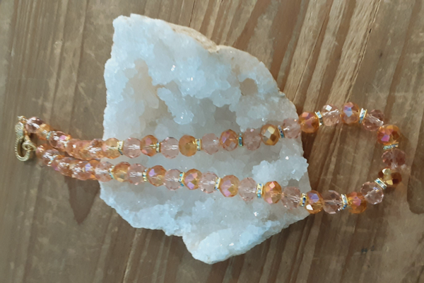 Collier "Aurora" en perles de verre