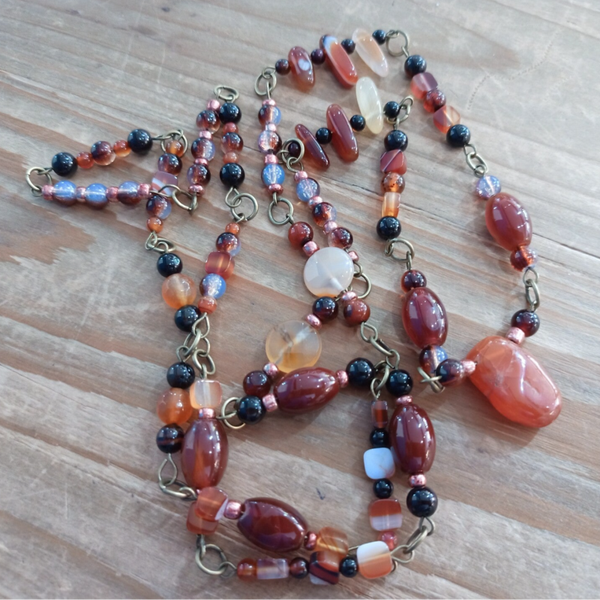 Collier Cornaline & Sardoine