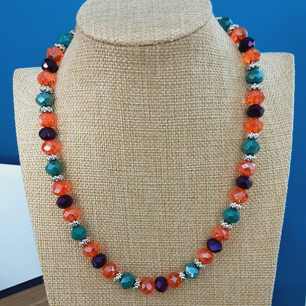 Collier "Zita" en perles de verre