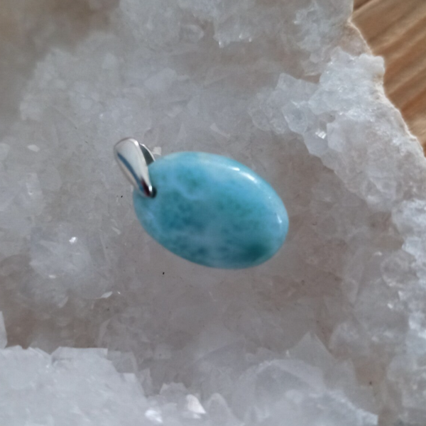 Pendentif Larimar & Argent