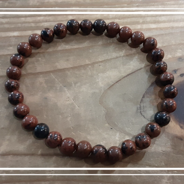 Bracelet Obsidienne Acajou