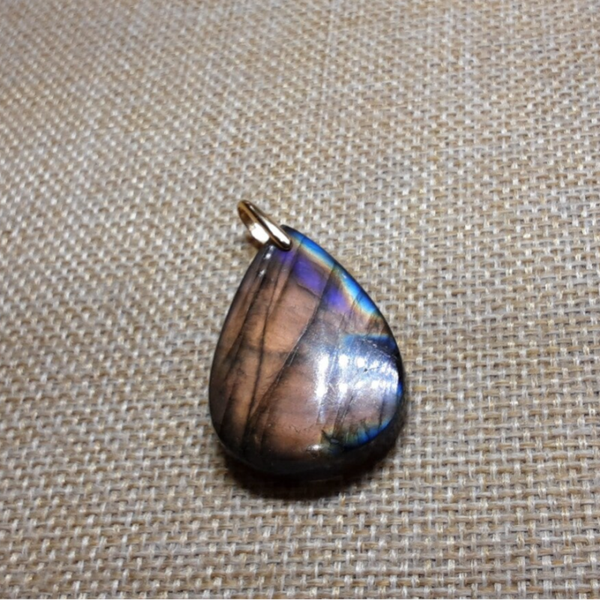 Pendentif Labradorite & Vermeil