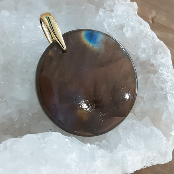 Pendentif Labradorite & Vermeil
