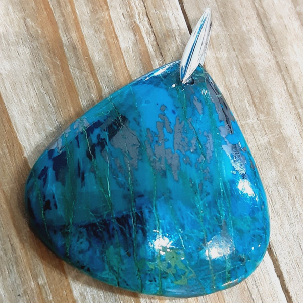 Pendentif Chrysocolle & Argent