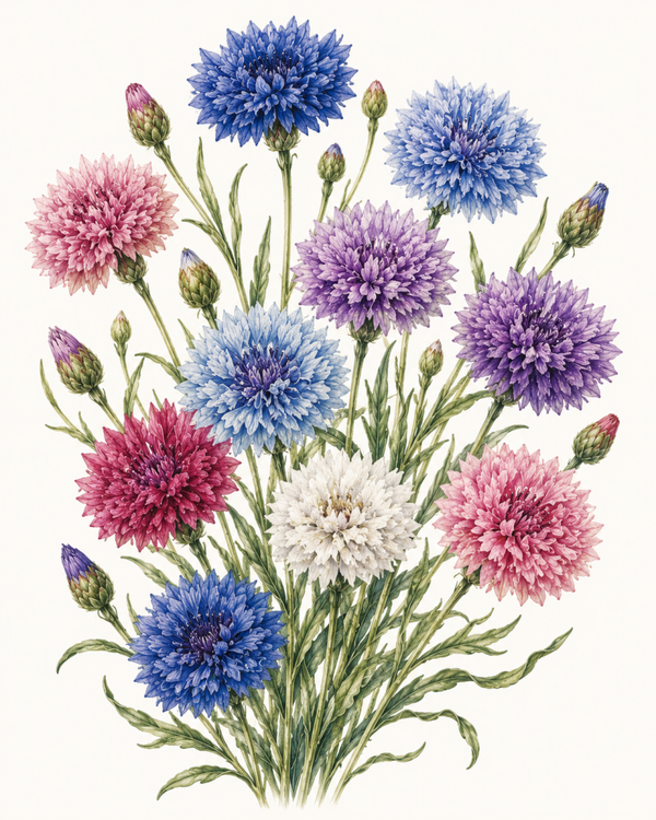Bachelor Buttons  ~Mixed Double~ Annual (Local Pick Up Only)