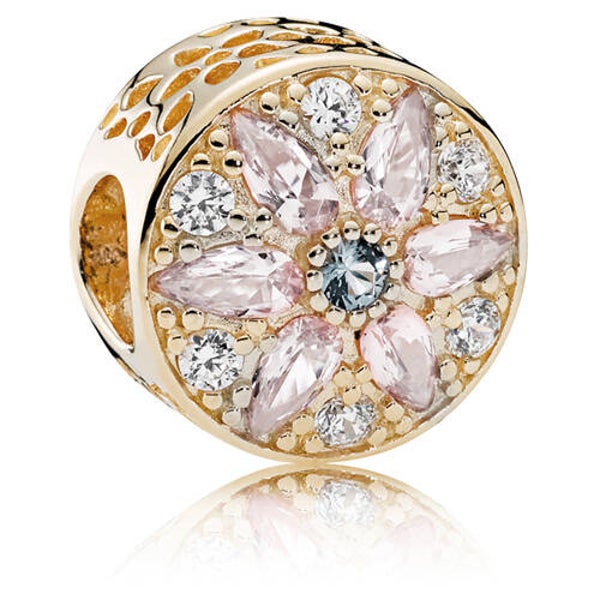 Pandora	14K Gold Opulent Floral Charm	751003NBP