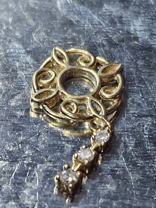 Storywheels Diamond Cascade Dangle 14K Gold Wheel