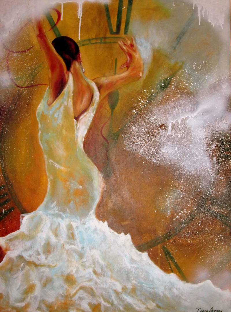 oilpainting let us live as long as we live #