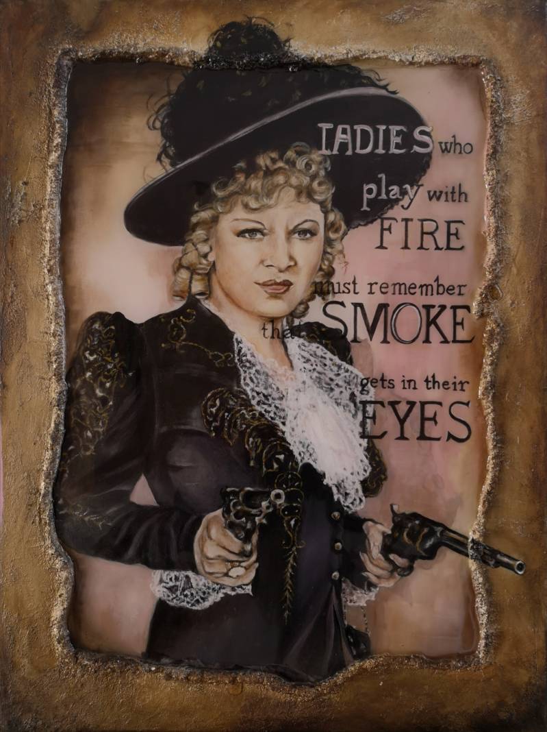 Acrylpainting with epoxy Mae West # vintage #