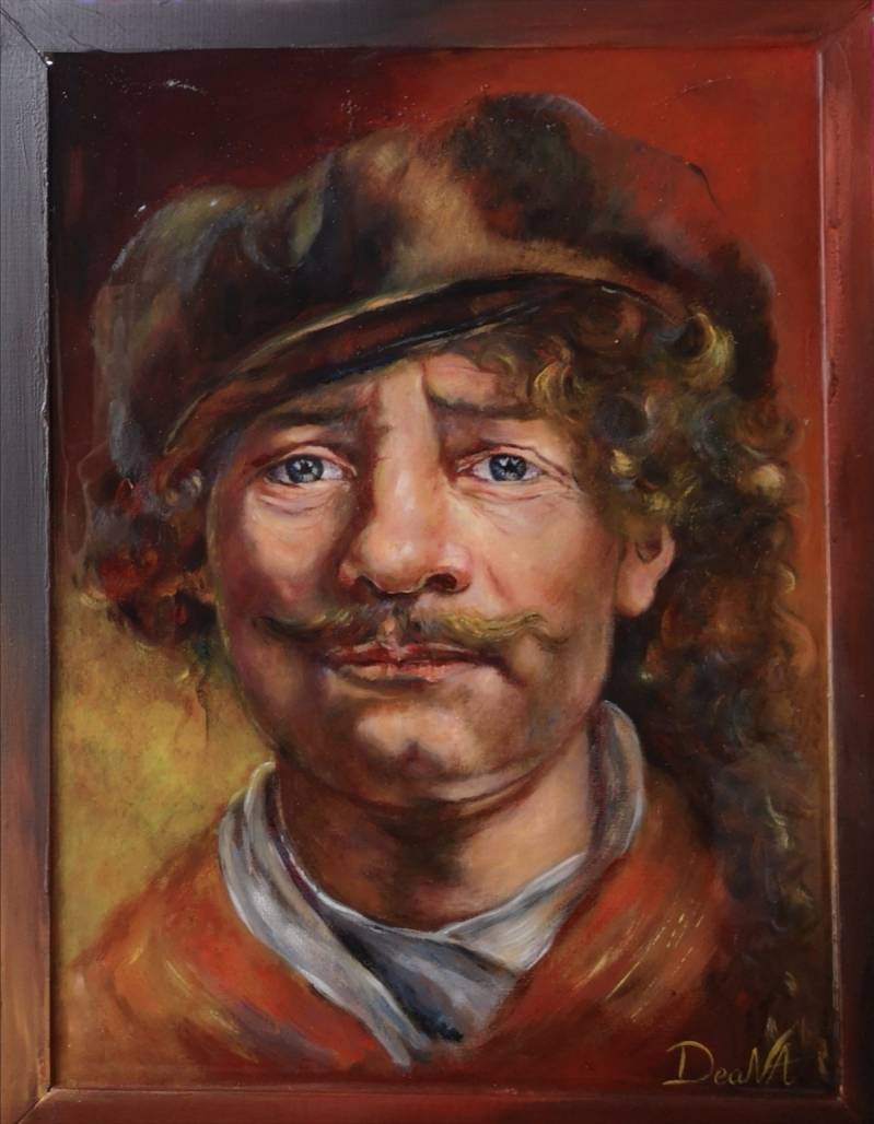 acrylpainting Rembrandt with epoxy # art Rembrandt #