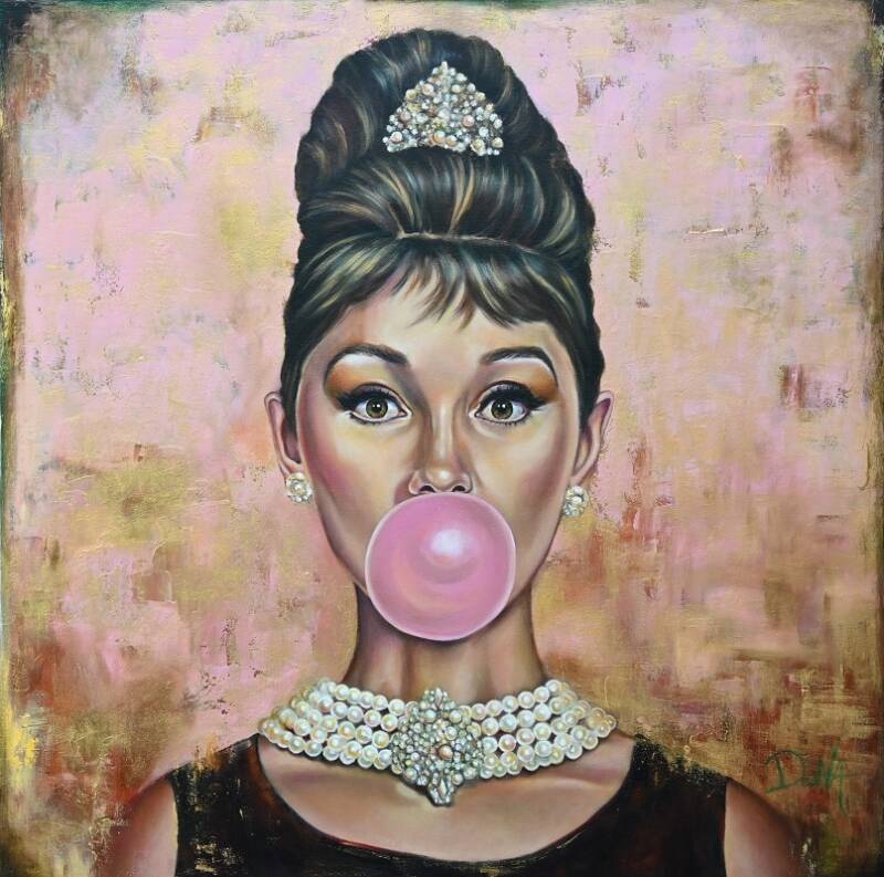 oilpainting audrey hepburn # olieverfschilderij # vintage #