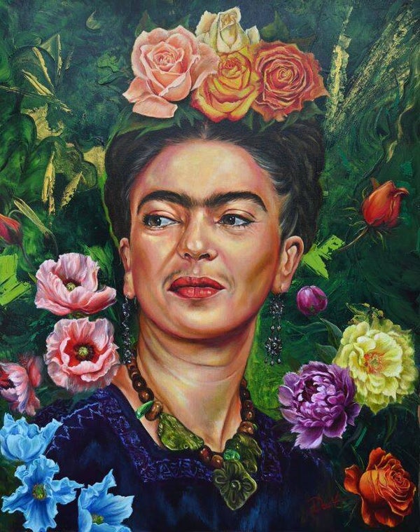 Frida Kahlo op glas