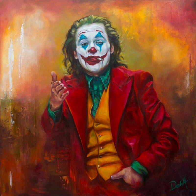 Oilpainting The Joker # olieverfschilderij Joaquin Phoenix #