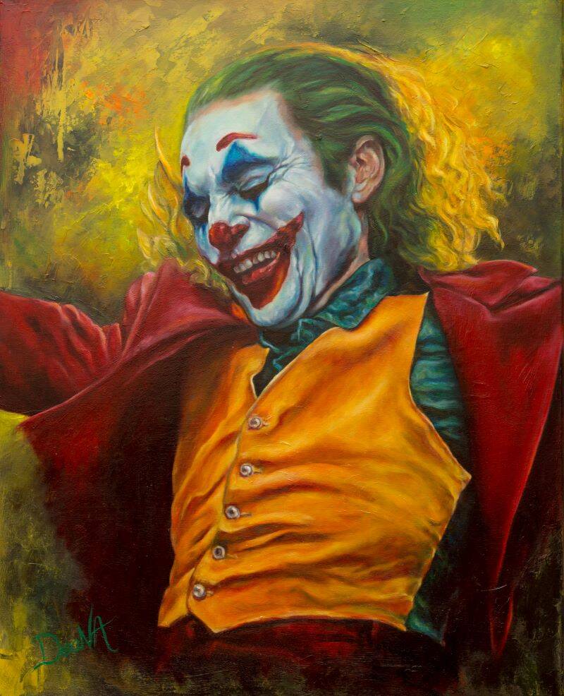 Oilpainting The Joker # olieverfschilderij Joaquin Phoenix