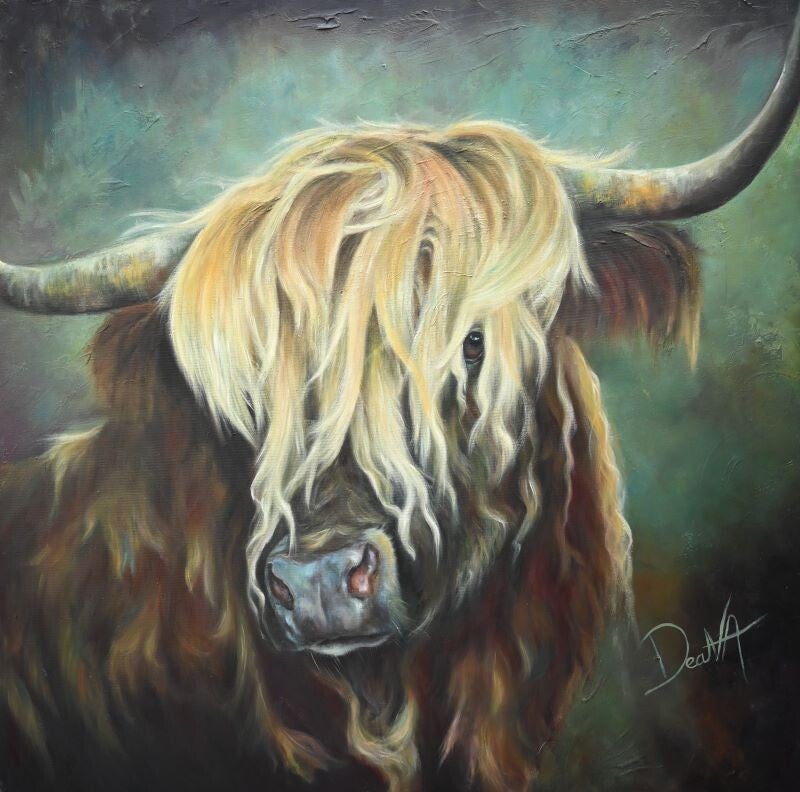 cow # painting # oilpainting # scottish highlander # art cow # 