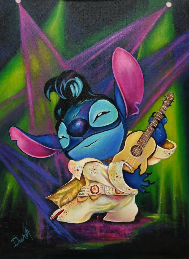 olieverfschilderij Stitch # experiment  626 # art #