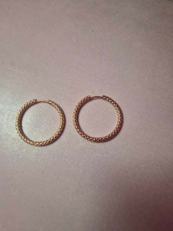 Créoles martelé or 25mm